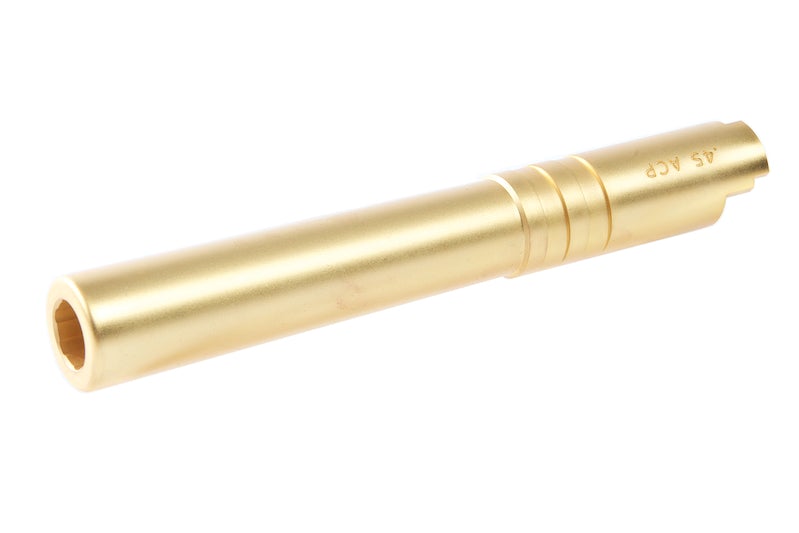Airsoft Masterpiece .40 ACP Stainless Steel Fix Outer Barrel for Marui Hi-Capa 5.1 GBB Pistol (Gold)