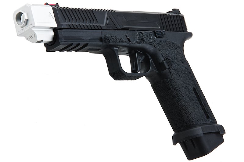 RWA Agency Arms EXA GBB Pistol (Stainless Steel Barrel & 417 Single Port Silver Compensator)