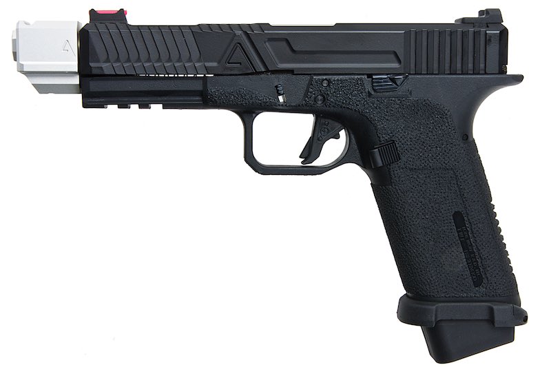 RWA Agency Arms EXA GBB Pistol (Stainless Steel Barrel & 417 Single Port Silver Compensator)