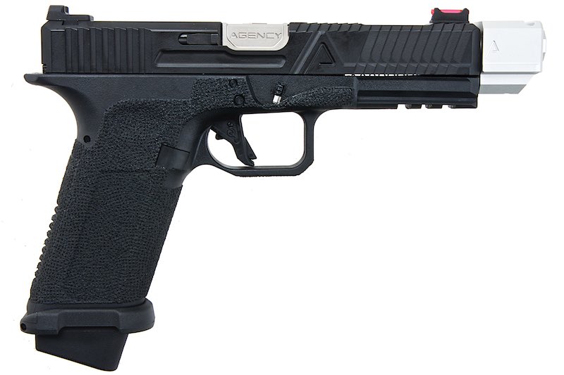 RWA Agency Arms EXA GBB Pistol (Stainless Steel Barrel & 417 Single Port Silver Compensator)