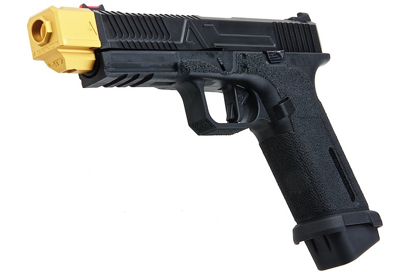 RWA Agency Arms EXA GBB Pistol (Stainless Steel Barrel & 417 Single Port Gold Compensator)