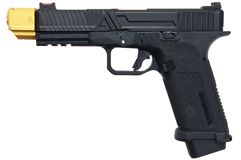 RWA Agency Arms EXA GBB Pistol (Stainless Steel Barrel & 417 Single Port Gold Compensator)