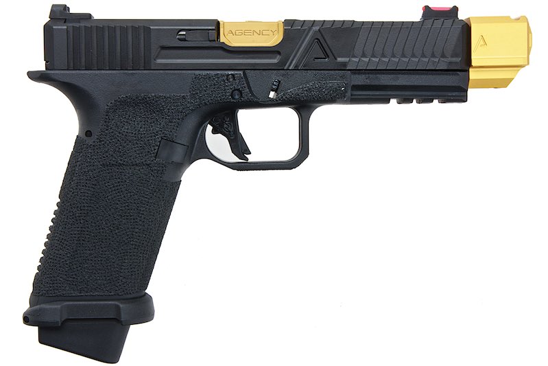 RWA Agency Arms EXA GBB Pistol (Stainless Steel Barrel & 417 Single Port Gold Compensator)