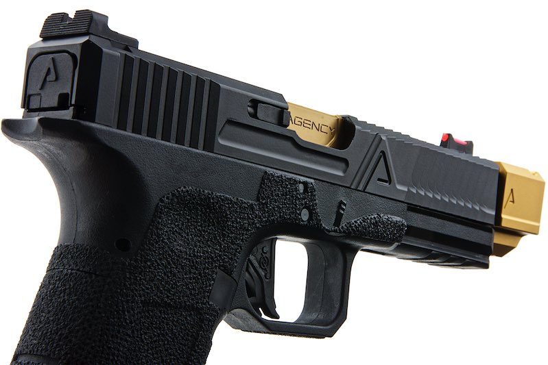 RWA Agency Arms EXA GBB Pistol (Stainless Steel Barrel & 417 Single Port Gold Compensator)