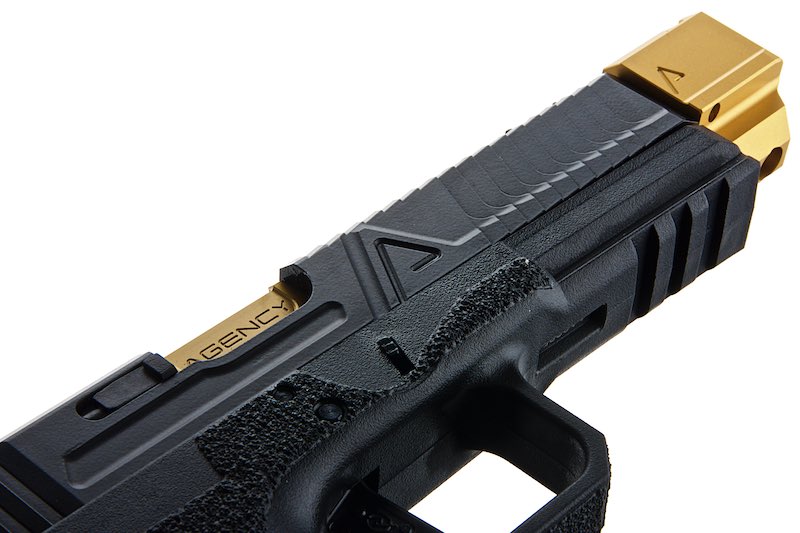 RWA Agency Arms EXA GBB Pistol (Stainless Steel Barrel & 417 Single Port Gold Compensator)