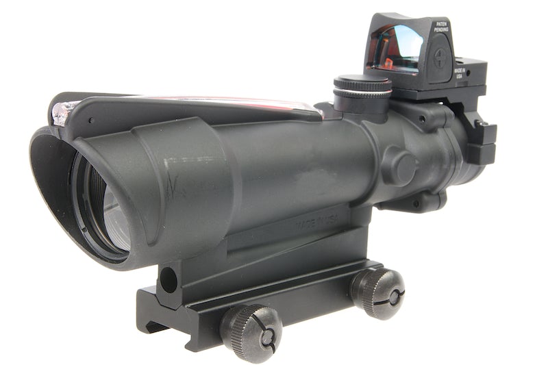 Arrow Optics TA11D 3.5x32 Fiber Illuminated Red Crosshair ACOG Scope with RMR Red Dot Sight