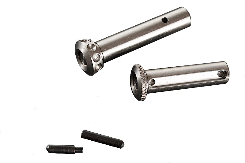 Alpha Parts CNC Stainless Receiver Pin for M4 GBB / Systema PTW (Silver/ B Type)