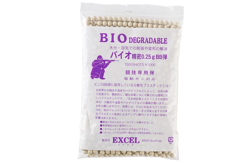 Excel Bio-Degradeable 0.25g 6mm BBs 1500 rounds