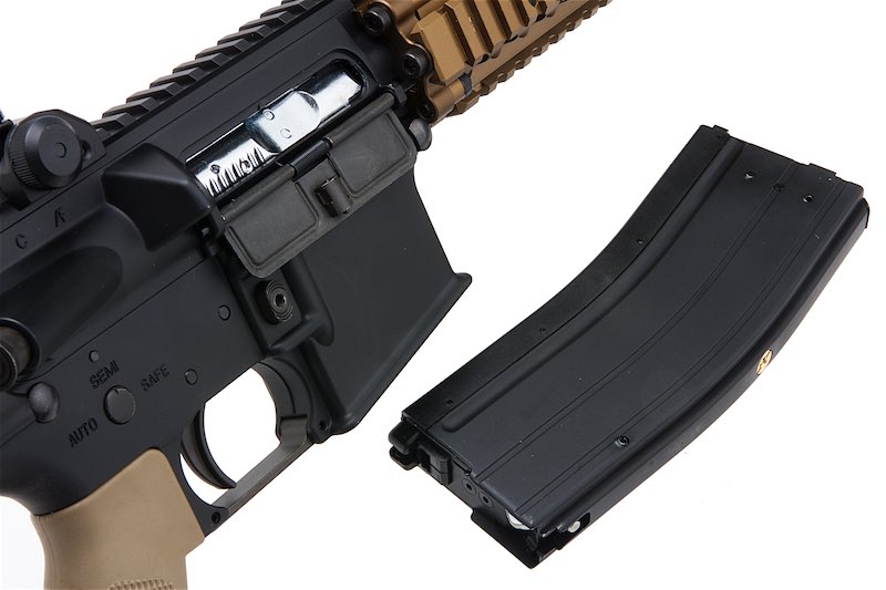 EMG (King Arms) Colt Licensed Daniel Defense 9" MK18 Airsoft GBB Rifle (BK/DE)