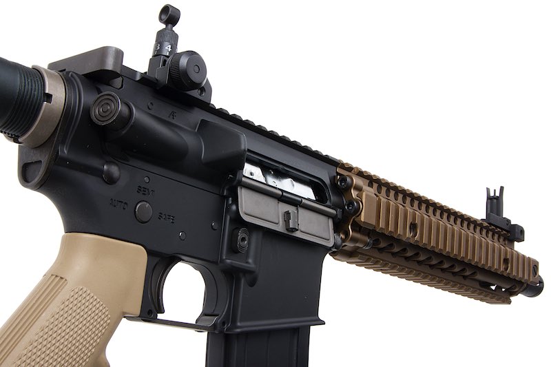 EMG (King Arms) Colt Licensed Daniel Defense 9" MK18 Airsoft GBB Rifle (BK/DE)