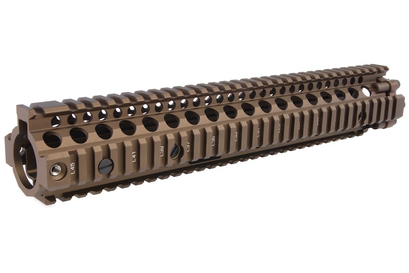 EMG Licensed CNC Aluminum Daniel Defense 12.5 inch M4A1 RIS II Airsoft Handguard (Dark Earth)