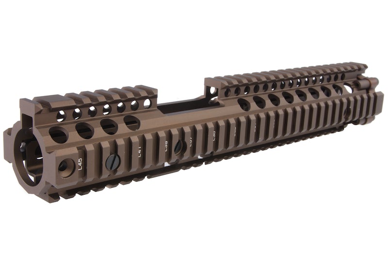 EMG Licensed CNC Aluminum Daniel Defense 12.5" M4A1 RIS II Airsoft Handguard (Dark Earth/ FSP)