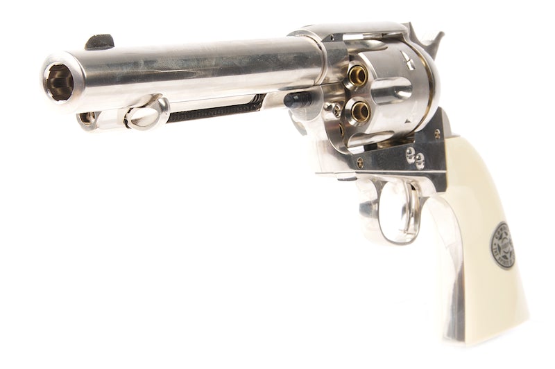 Umarex (WinGun) SAA .45 Co2 Metal Revolver (Nickel Pearl/ Cowboy Police Version/ Custom 6mm)