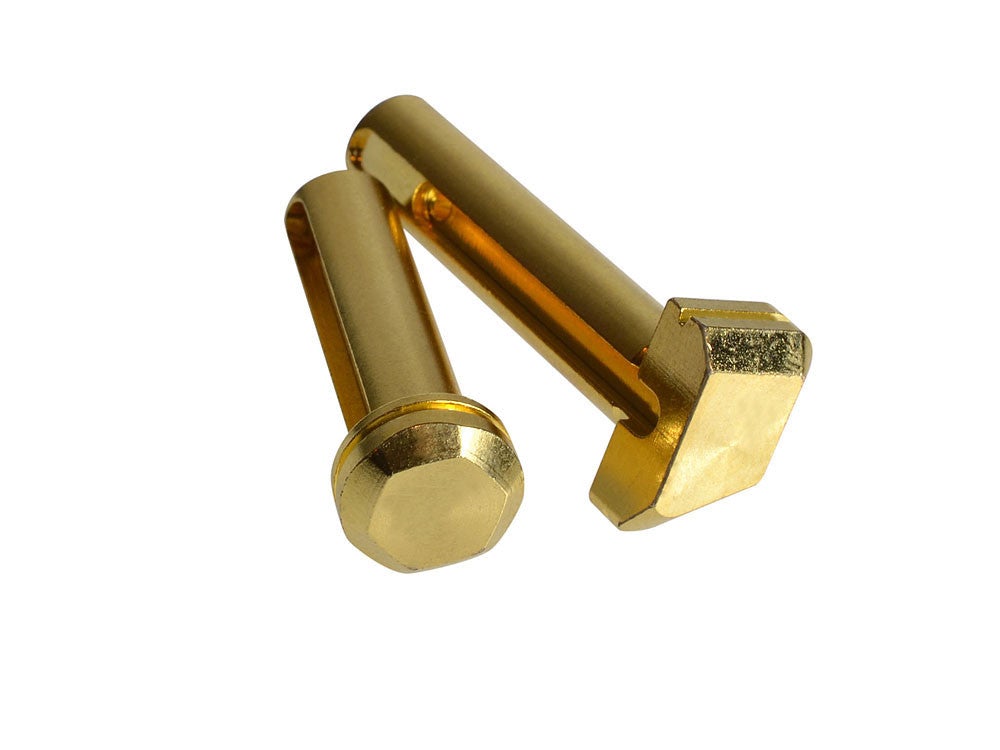 Strike Industries Steel Extended Pivot and Takedown Pins for AR GBB Rifle (Gold)