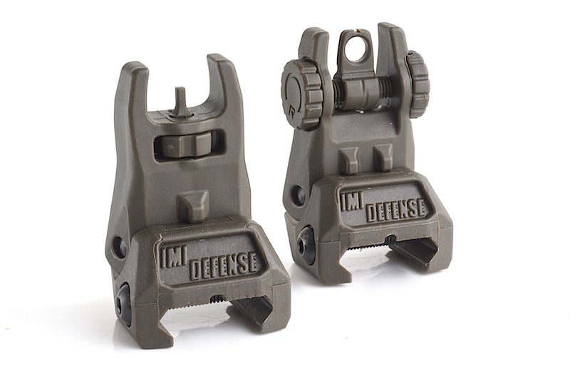 IMI Defense TFS / TRS Polymer Flip Up Sight Set (Olive Drab)