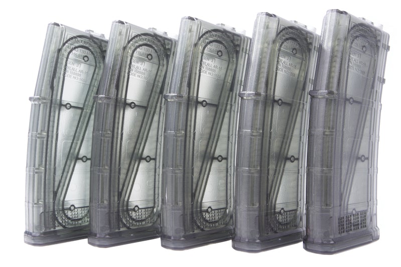 ARES 130rds M4 AMAG Magazine for M4/ M16 AEG (5PCS / Transparent)