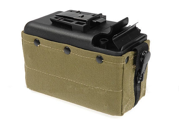 MAG 2500rds Cartridge Pouch Magazine for CA M249 (Khaki)