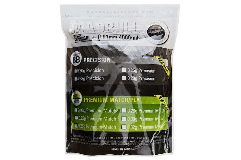 Madbull 0.30g Premium Match/ PLA BIO 4000 rds BB Pellet (Bio Degradable)