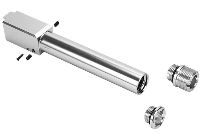 Nine Ball Non-Recoil 2 Way Outer Barrel w/ 14mm CCW Adapter for Marui G17 Gen 3 /G22 /G18C GBB (SV)