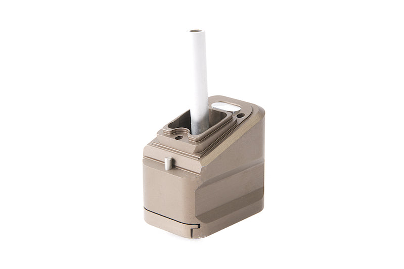 New Generation CNC Aluminum SA Type Gas Reservoir Magazine Base for Umarex (VFC) Glock 17/19X (Titanium)