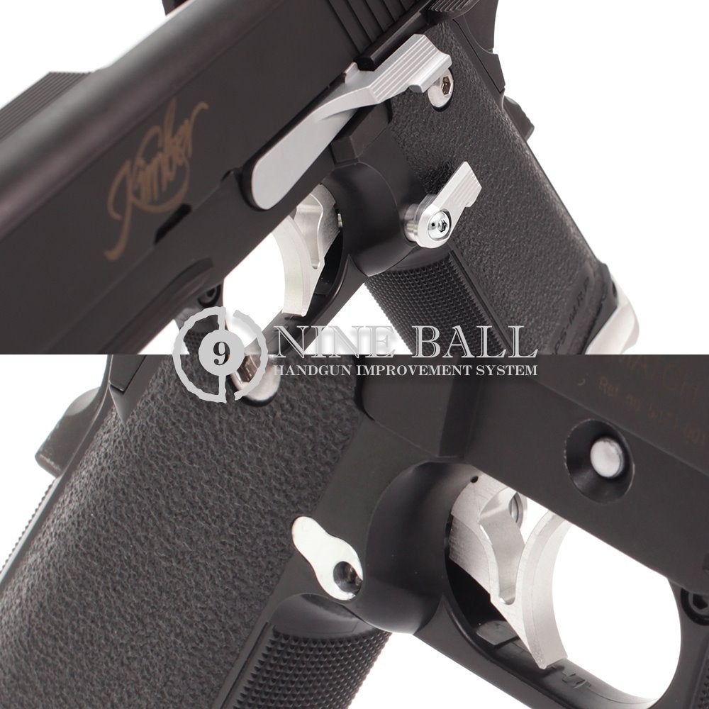 Nine Ball Custom Magzine Catch for Tokyo Marui Hi-Capa GBB Pistol (Silver)