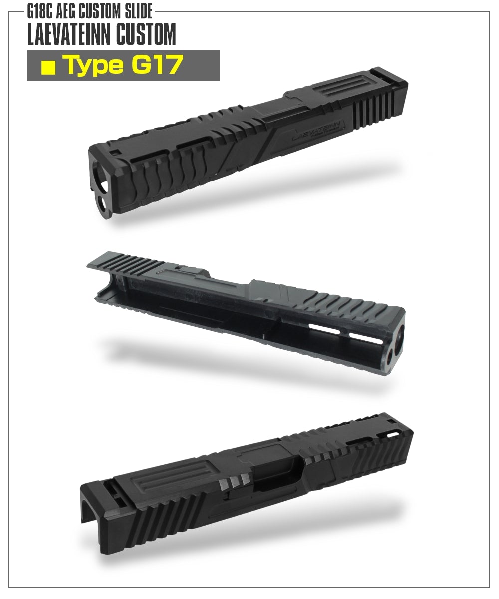 Nine Ball G18C Custom Slide LAEVATEINN CUSTOM for Tokyo Marui model G18C AEP (Type G17)