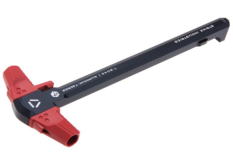 Strike Industries T-Bone Charging Handle (Black/ Red)