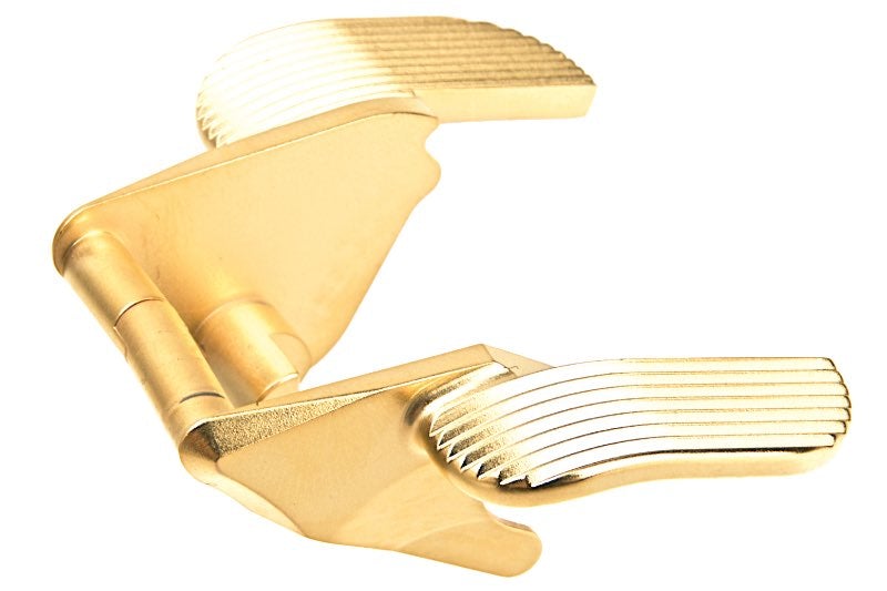 Airsoft Masterpiece Steel Thumb Safeties for Marui 1911 GBB (Gold/ Type 4 Design)