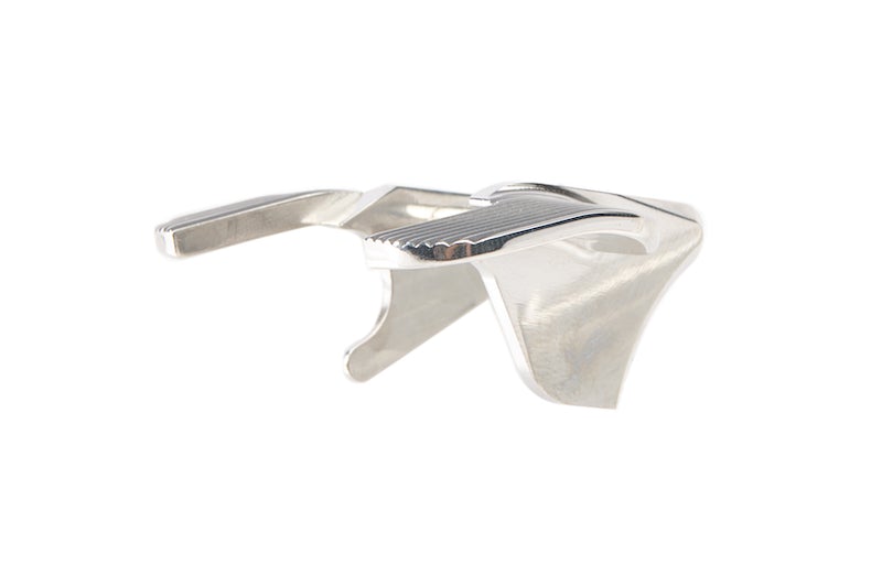 Airsoft Masterpiece CNC Steel Thumb Safeties for Marui Hi-Capa GBB (Silver/ Type 4)
