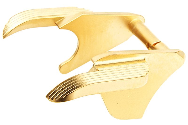 Airsoft Masterpiece Steel Thumb Safeties for Marui 1911 GBB (Gold/ Type 5 Design)