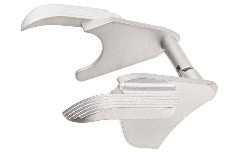 Airsoft Masterpiece Steel Thumb Safeties for Marui 1911 GBB (Matt Silver/ Type 5 Design)