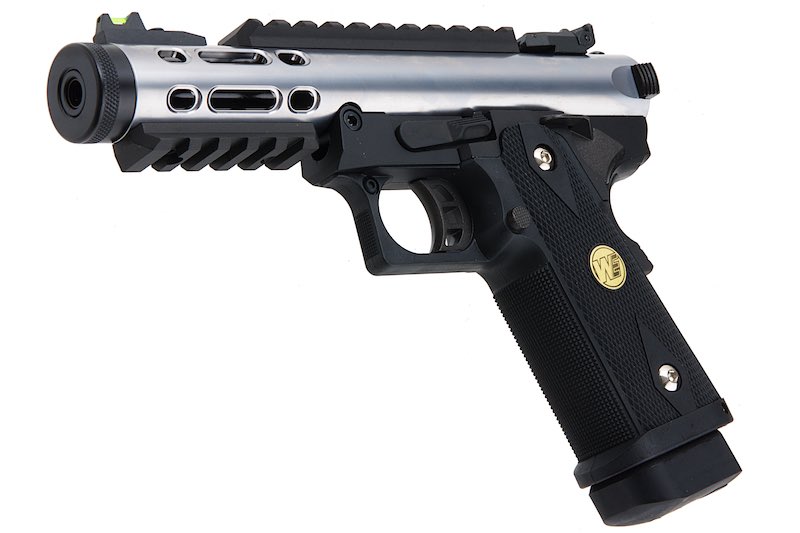 WE Galaxy Silver Slide K Frame Hi-Capa 5.1 Type A GBB Airsoft Pistol