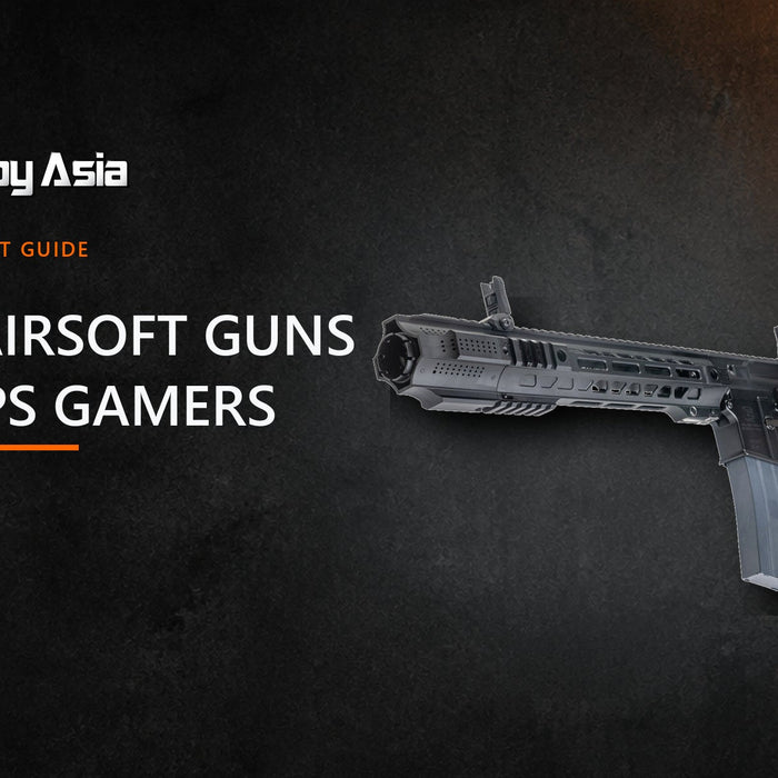 eHobbyAsia FPS loadout guide featuring an EMG SAI GRY M4 GBB airsoft rifle