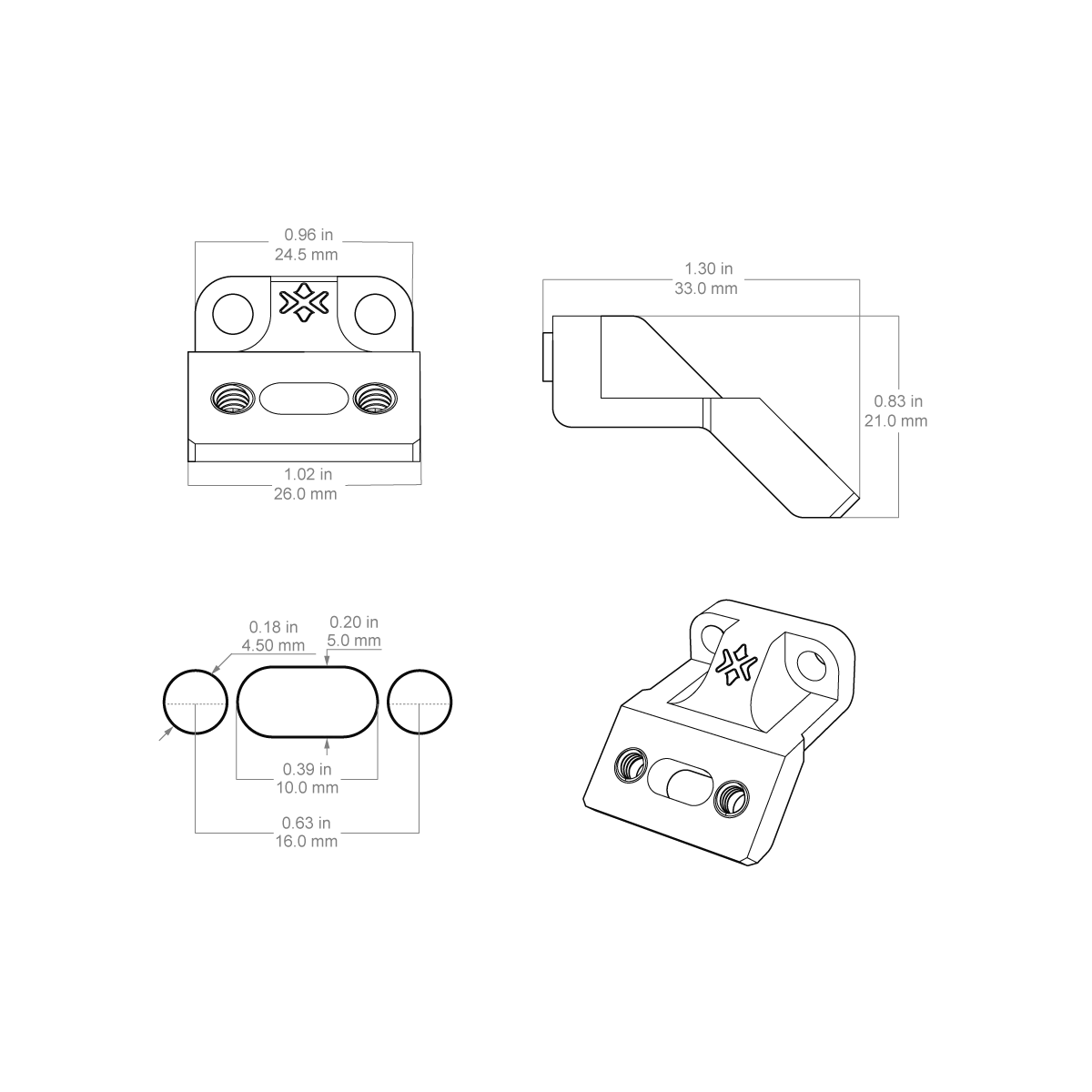 Vector Optics VAS 45 Degree Offset Red Dot Adapter