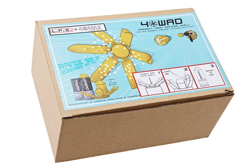 40MAX x L.P.S. 40WAD Airsoft Grenade Shell with Wad Cap Set | eHobby Asia