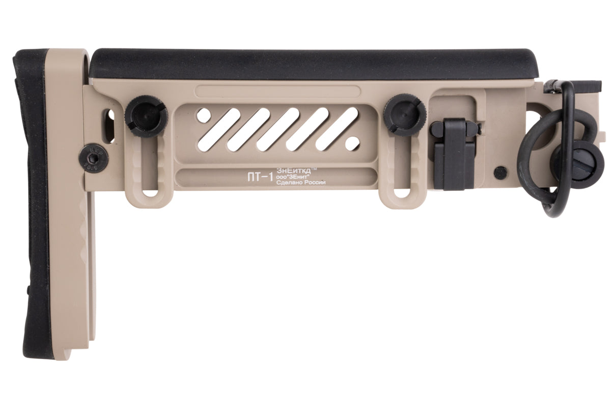 5KU AK PT-1 Telescopic Side Folding Gen 2 Stock for LCT/CYMA AK AEG / GHK AK GBB Airsoft (TAN)