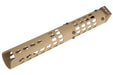 5KU VS-24 Aluminum AK Long Tubular Keymod Handguard for CYMA AK AEG Airsoft (Tan)