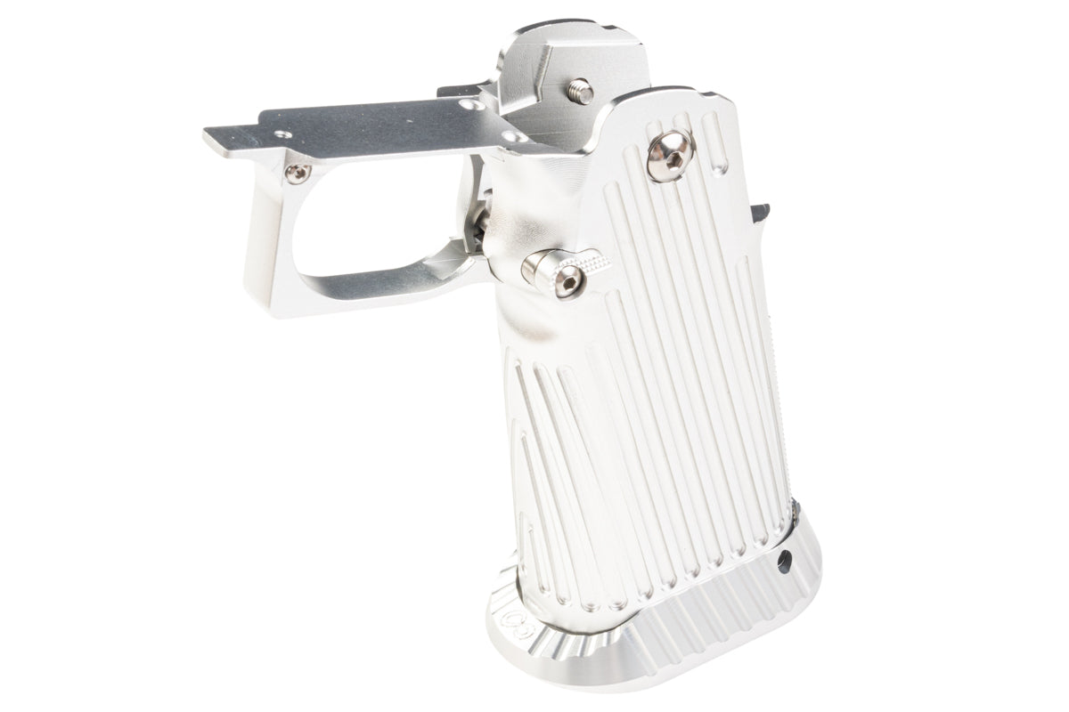 5KU CNC Aluminum Infinity Style Grip For Tokyo Marui Hi Capa GBB (Type 2/ Silver)