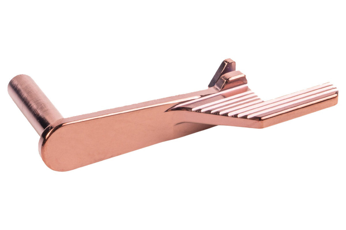 5KU Stainless Steel Extended Slide Stop For Tokyo Marui Hi Capa GBB (Type 2, Brown)