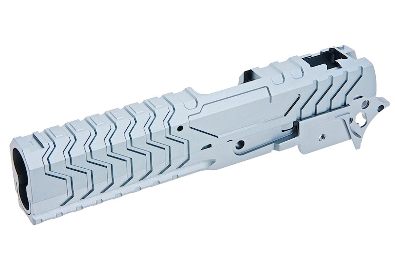 5KU Aluminum Slide & Frame For Tokyo Marui Hi Capa GBB Airsoft (Martix Type/ Grey)