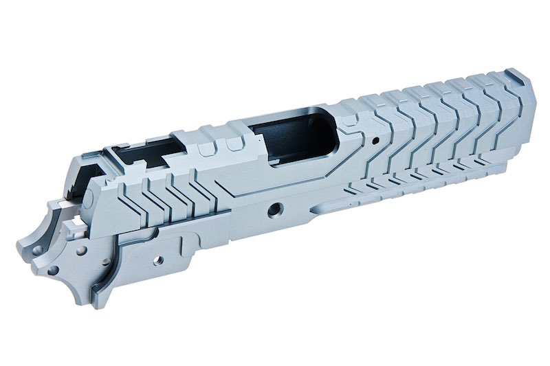 5KU Aluminum Slide & Frame For Tokyo Marui Hi Capa GBB Airsoft (Martix Type/ Grey)