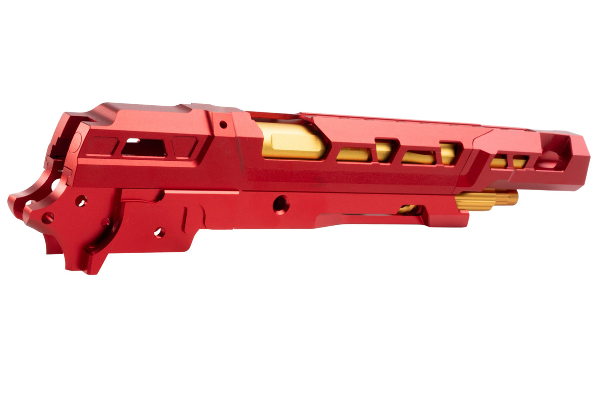 5KU CNC Aluminum EX 01 Frame Kit For Tokyo Marui Hi Capa GBB Airsoft (Red w/ Gold Barrel)