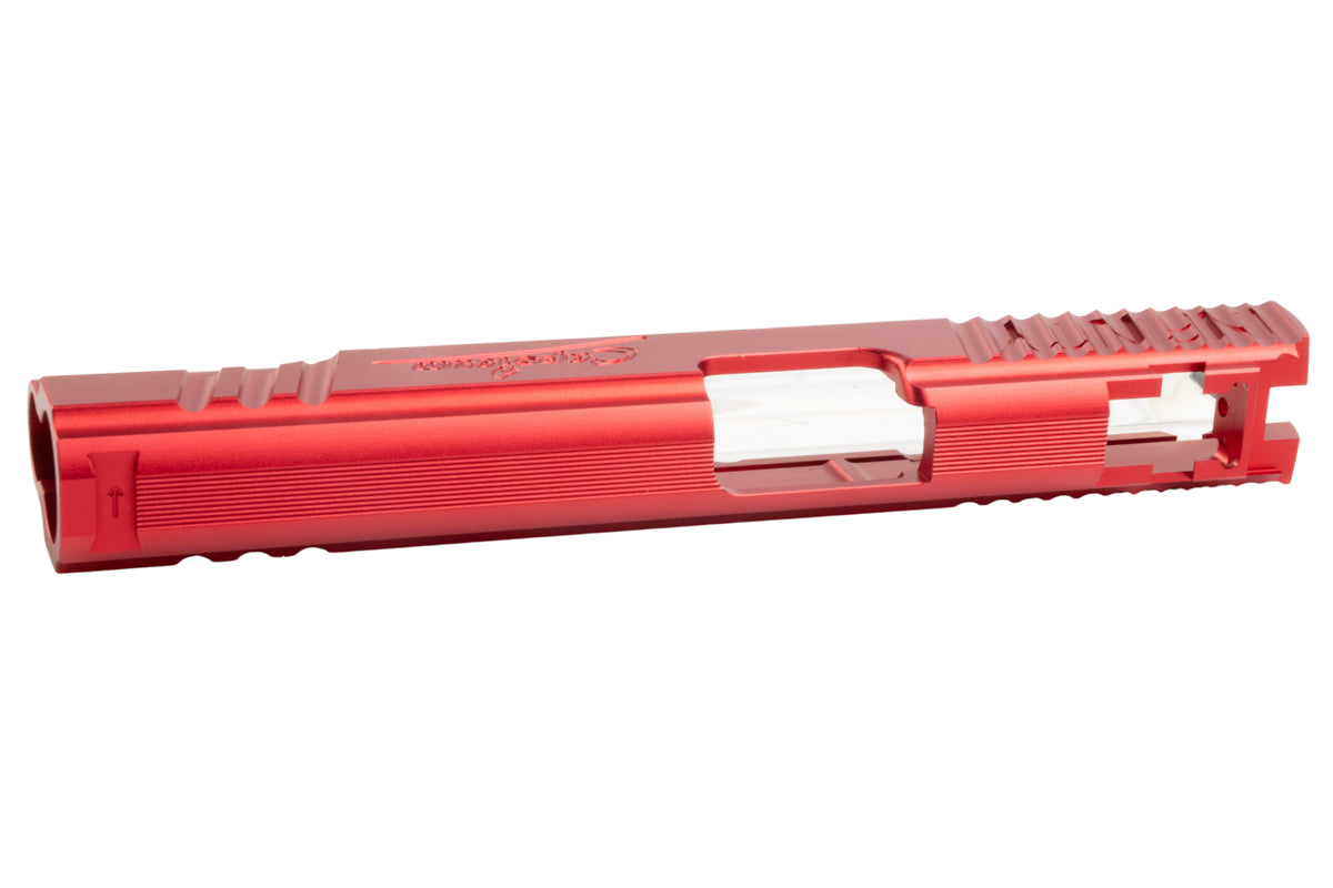 5KU CNC Aluminum Infinity Signature Slide for Tokyo Marui Hi Capa 5.1 GBB Airsoft Pistol (Red)