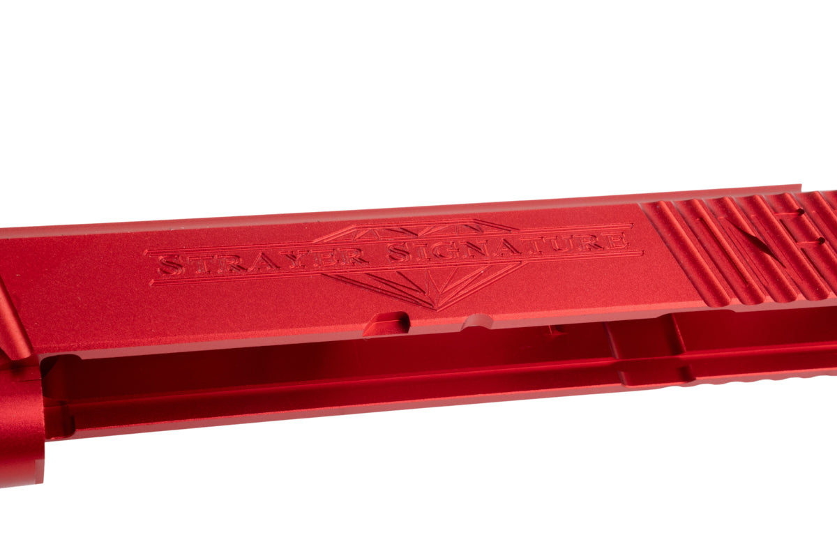 5KU CNC Aluminum Infinity Signature Slide for Tokyo Marui Hi Capa 5.1 GBB Airsoft Pistol (Red)