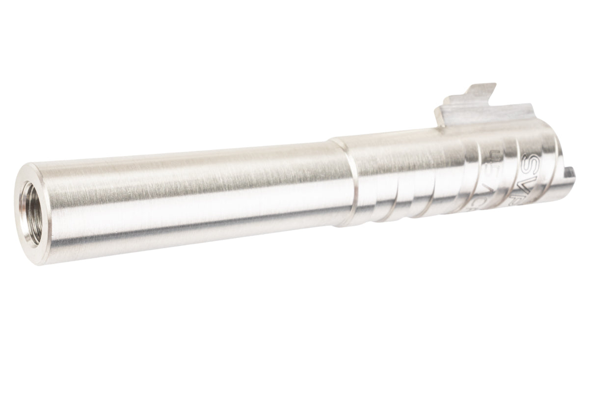 5KU Infinity SVP Stainless Steel Outer Barrel For Tokyo Marui Hi Capa 4.3 GBB Airsoft (.45ACP Marking/ Silver)