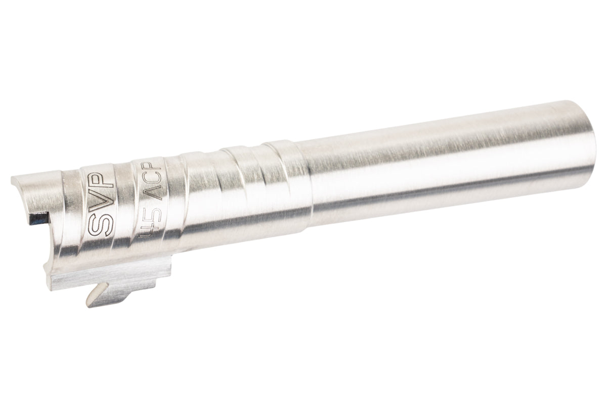 5KU Infinity SVP Stainless Steel Outer Barrel For Tokyo Marui Hi Capa 4.3 GBB Airsoft (.45ACP Marking/ Silver)