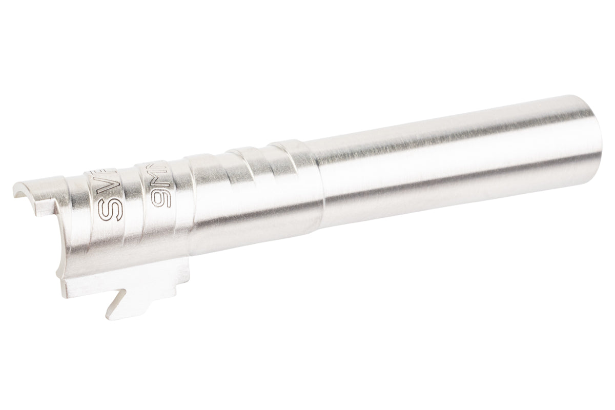 5KU Infinity SVP Stainless Steel Outer Barrel For Tokyo Marui Hi Capa 4.3 GBB Airsoft (9mm Marking/ Silver)