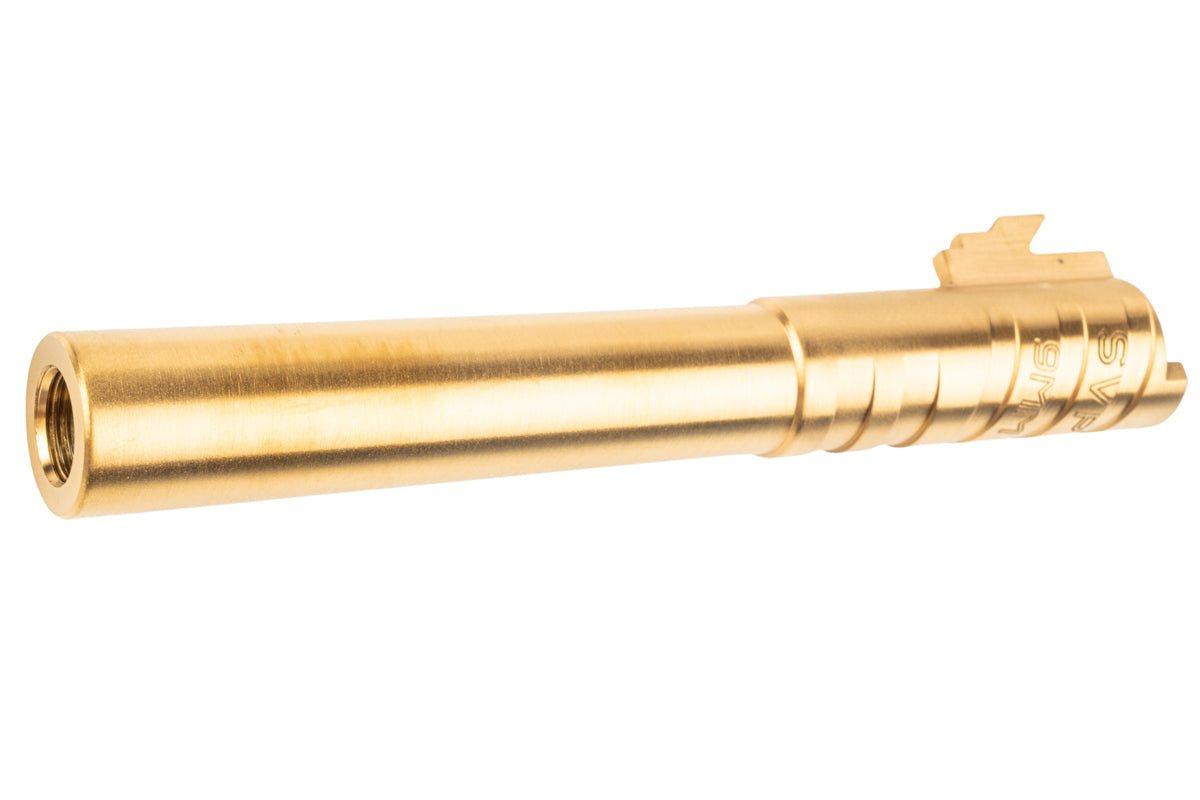 5KU Infinity SVP Stainless Steel Outer Barrel For Tokyo Marui Hi Capa 5.1 GBB Airsoft (9mm Marking/ Gold)
