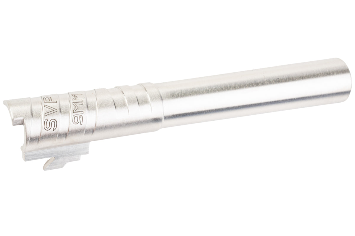 5KU Infinity SVP Stainless Steel Outer Barrel For Tokyo Marui Hi Capa 5.1 GBB Airsoft (9mm Marking/ Silver)