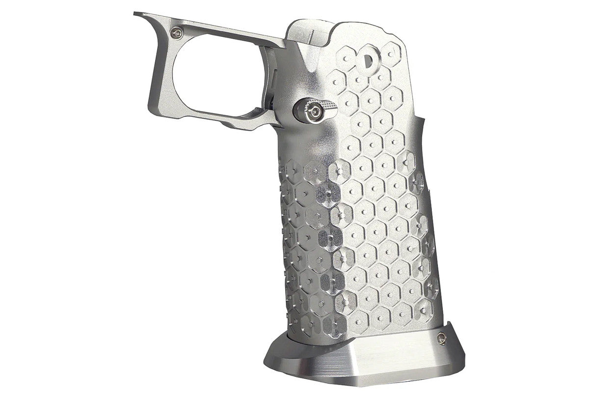 5KU CNC Aluminum Grip For Tokyo Marui Hi Capa GBB Airsoft (Type 12/ Silver)